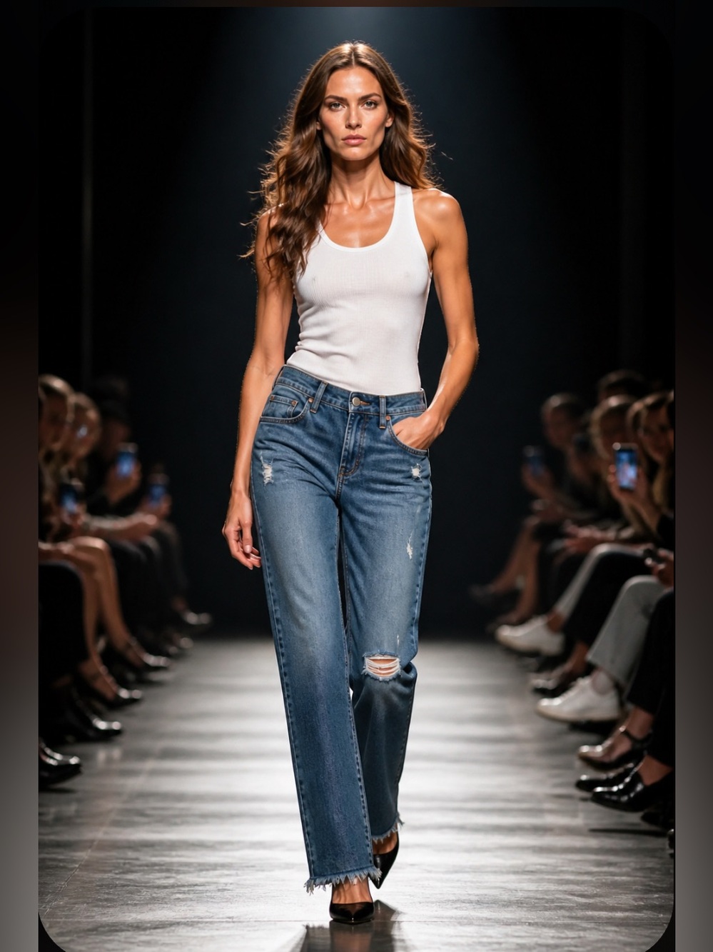Nobody Denim Faded Blue Distressed Straight Leg Jeans